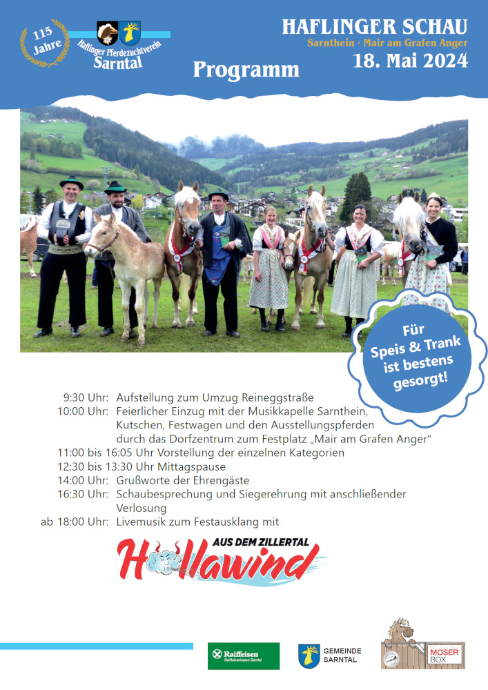 Jubiläumsschau Sarntal 2024